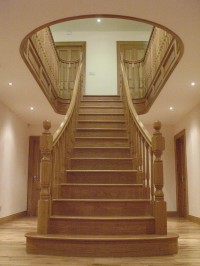 Stunning Oak Central Staircase Flared By Haughey Joinery Ltd